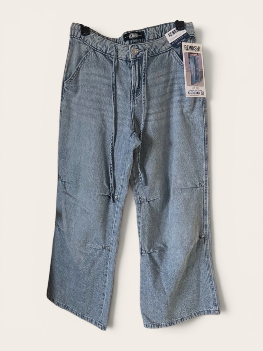 Rewash Light Blue Relaxed W SZ 7/28 Jeans waist 15” rise 10” inseam 30”